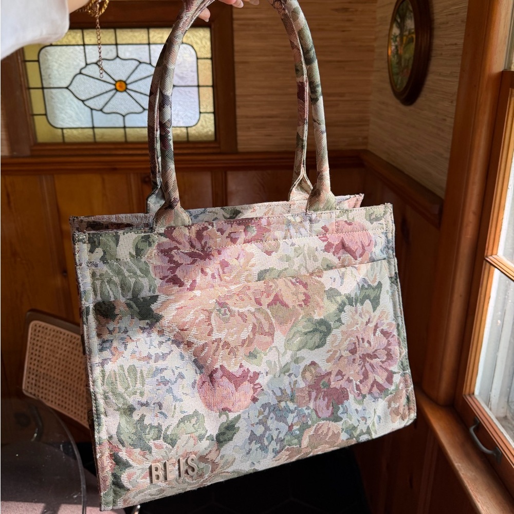 Beis Floral Tapestry Book Tote - NWOT